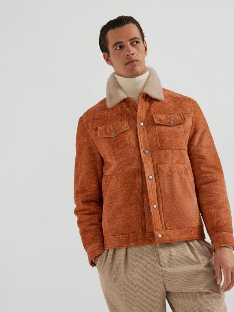 Brunello Cucinelli Waxed shearling jacket