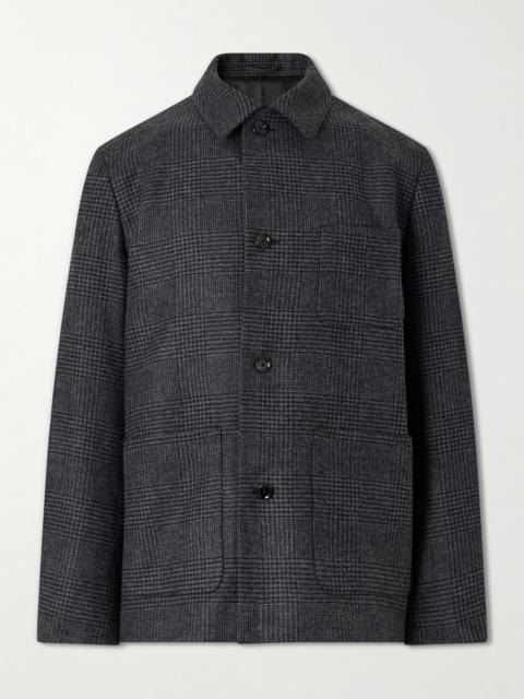 LARDINI Prince of Wales Wool and Cashmere-Blend Jacket