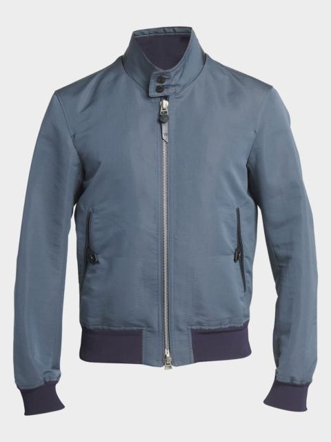 TOM FORD Men's Harrington Fine Poplin Blouson Jacket