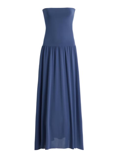 Oda Strapless Maxi Dress blue