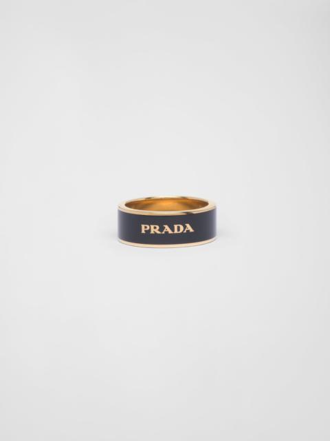 Prada Enameled metal ring