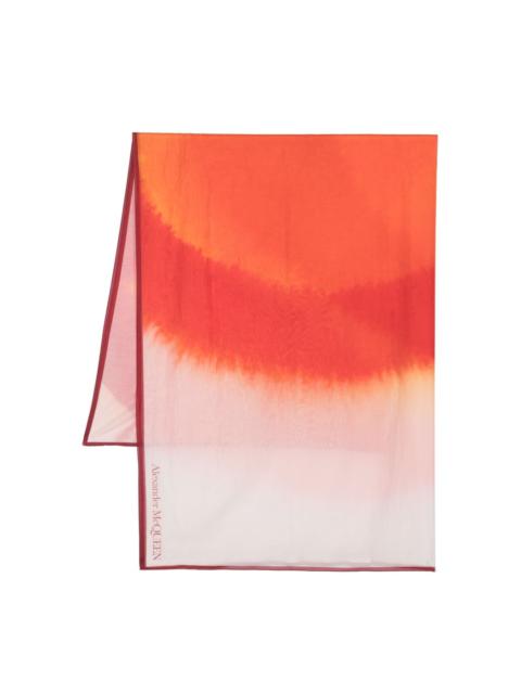 Alexander McQueen logo gradient-effect scarf