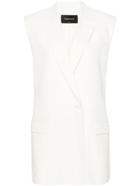 FABIANA FILIPPI single-breasted linen-blend gilet