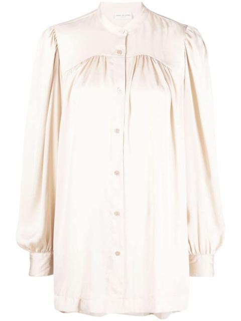 pleated pussybow blouse