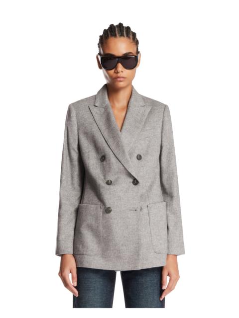 Max Mara Gray Double-Breasted Blazer