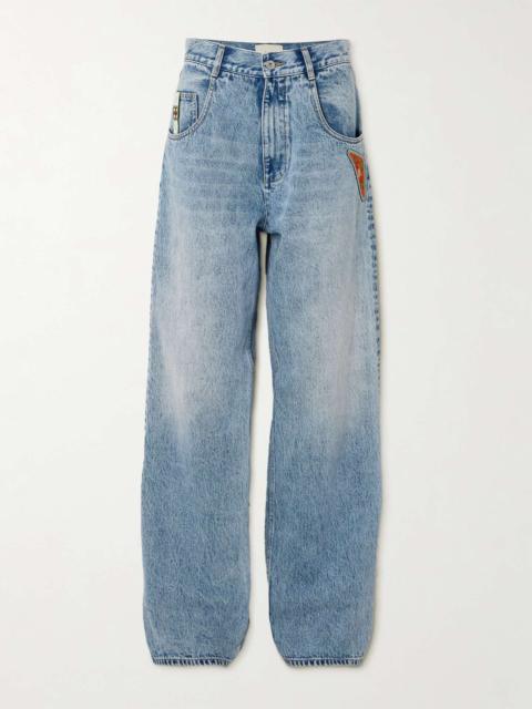 ALÉMAIS Jackpot appliquéd high-rise straight-leg jeans