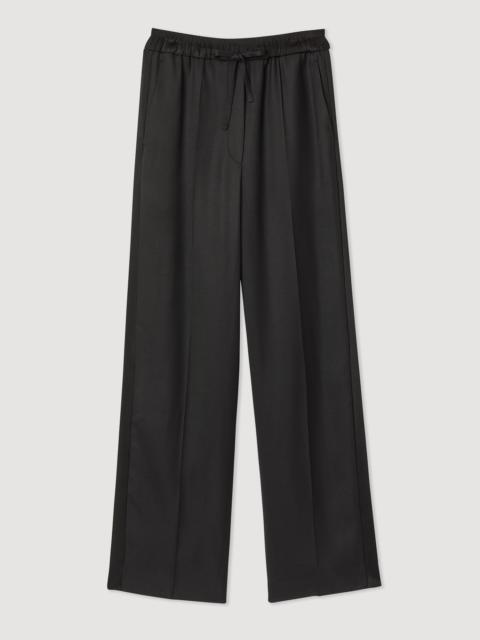 Sandro Wide pants with satin side stripes