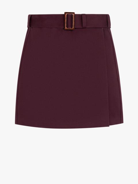 Mackintosh SEEMA BURGUNDY BONDED COTTON SKIRT