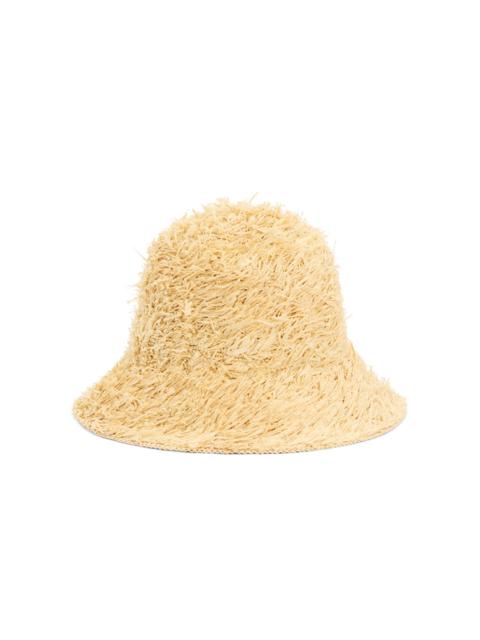 Janessa Leoné Gabi Raffia Straw Bucket Hat neutral
