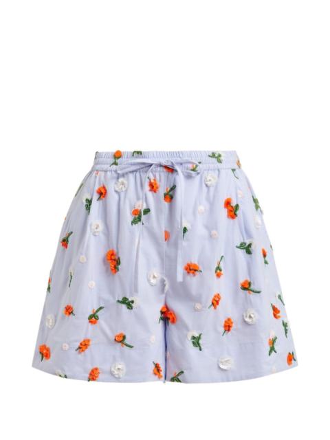 ESSENTIEL ANTWERP flower-embellished shorts