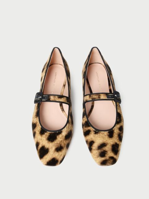 LOEFFLER RANDALL Ginger Leopard Velvet Mary Jane