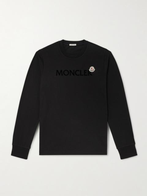 Moncler Logo-Flocked Cotton-Jersey T-Shirt