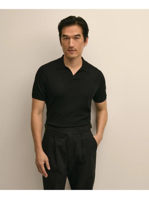 Brooks Brothers Lightweight Luxe All-Season Sweater, Johnny Collar