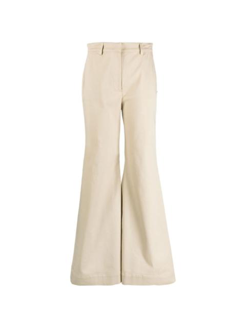 Bernini flared high-waisted trousers