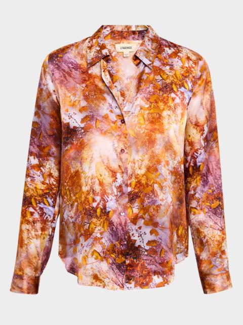 L'AGENCE Tyler Silk Button-Front Blouse