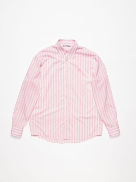 Stripe button-up shirt - Pink/white