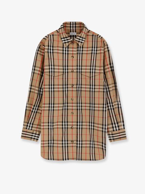 Burberry Cotton Shirt With Check Print