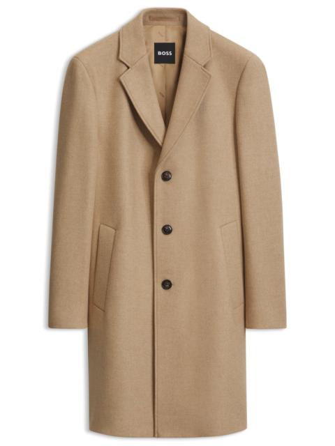 BOSS SLIM-FIT COAT IN A WOOL BLEND