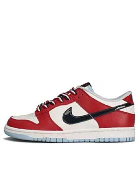 Nike (WMNS) Nike Dunk Low 'White Mid Navy-Deep Red' 309324-144