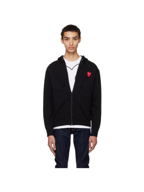Comme des Garçons PLAY Black Double Heart Hoodie