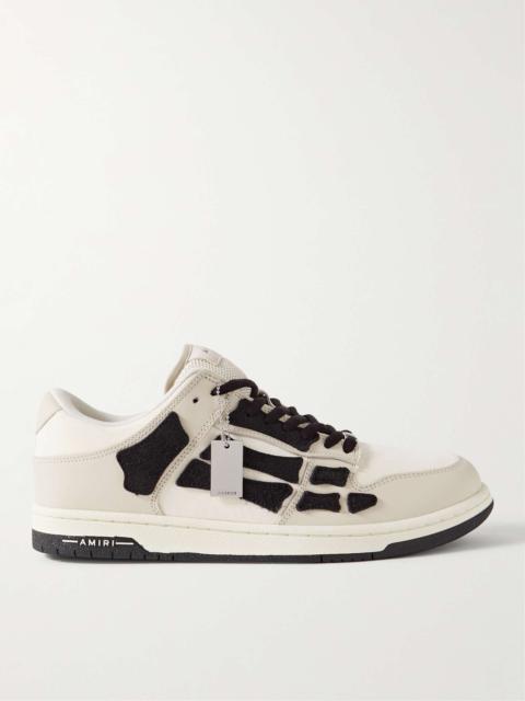 Skel Top Colour-Block Leather and Suede Sneakers