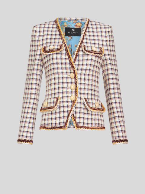 Etro CHECK JACQUARD JACKET