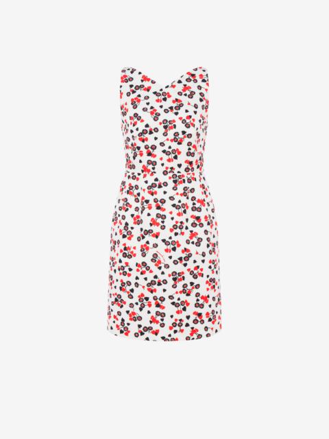 Moschino ALL-OVER HEARTS & FLOWERS OTTOMAN DRESS