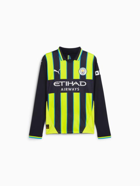 Manchester City 24/25 Men's Replica Away Long Sleeve Soccer Jersey