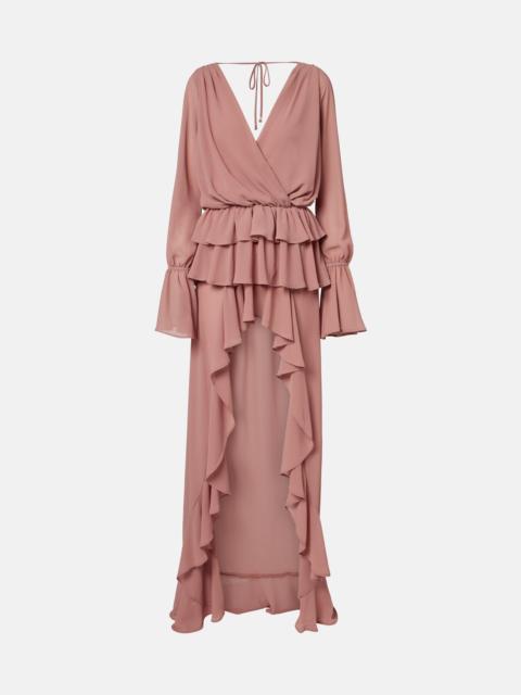 BANANHOT Giselle asymmetric tiered maxi dress
