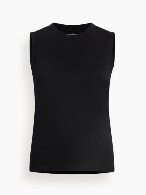 Another Tomorrow Sleeveless Tee in Black