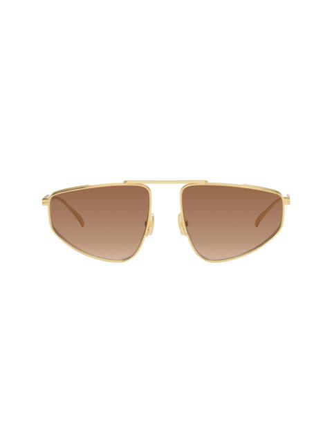 Bottega Veneta Gold Light Ribbon Sunglasses