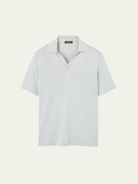 Loro Piana Men's Mazzorbo Silk and Cotton Polo Shirt