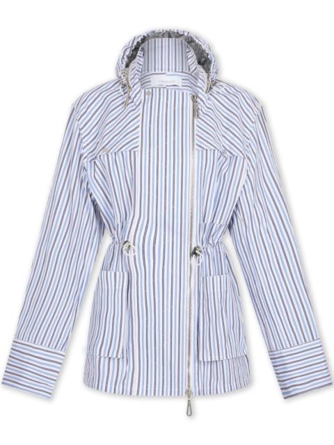 rabanne striped hooded jacket