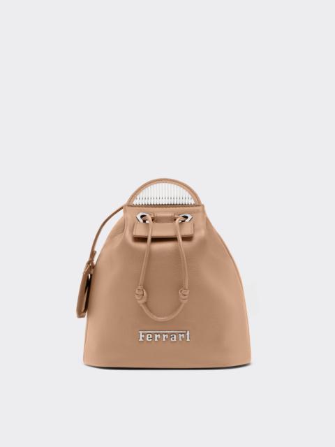 Ferrari Leather Bucket Bag