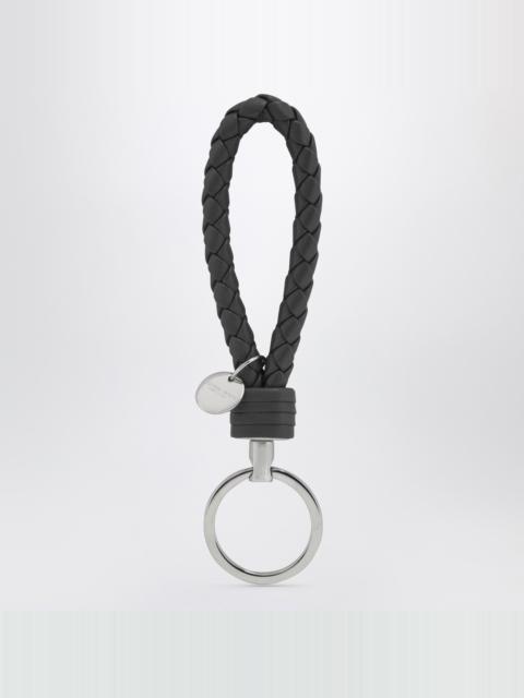 Bottega Veneta Grey Intrecciato leather key ring