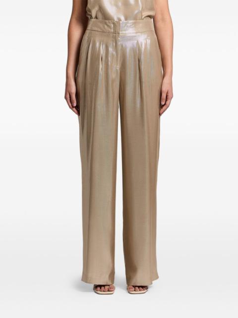 PESERICO lamé twill trousers