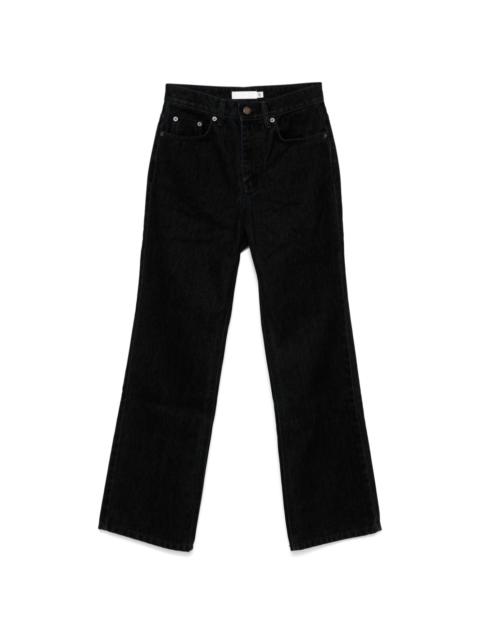 LOW CLASSIC velvet-finish jeans