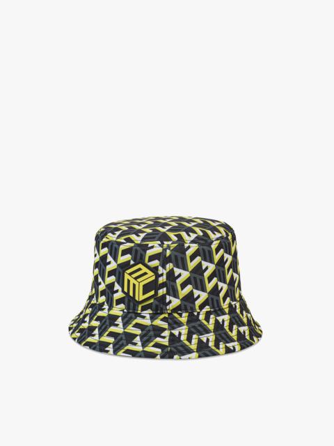 MCM Reversible Cubic Monogram Bucket Hat in Recycled Nylon