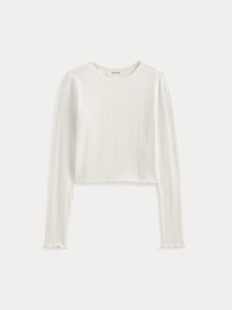 EVERLANE LOUNGE RIB CROPPED SHIRT