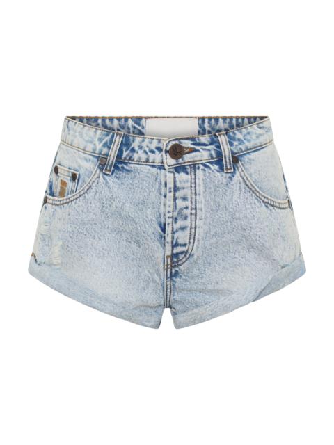 ONE TEASPOON Bandits Low Waist Denim Shorts - Whisper Blue