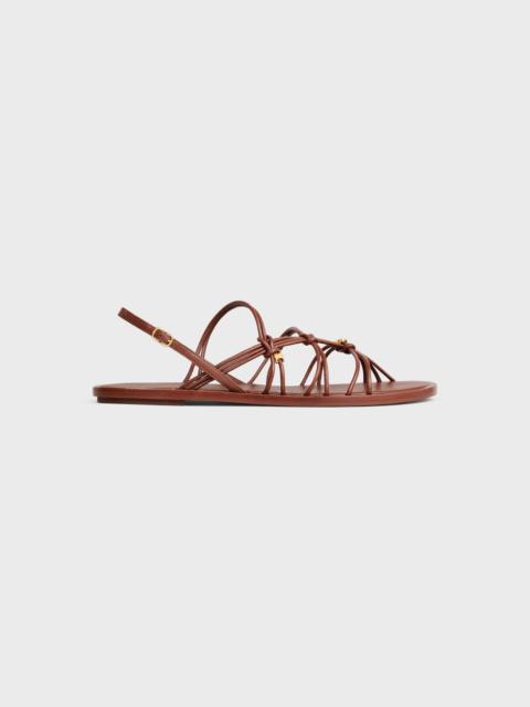 CELINE KNOTS TRIOMPHE FLAT SANDAL IN GOATSKIN