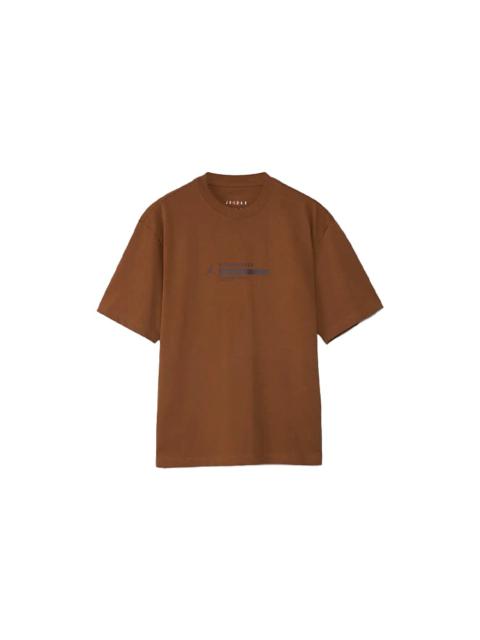 Jordan Air Jordan 23 Engineered Basketball Sports Printing Round Neck Short Sleeve Brown DC9769-204