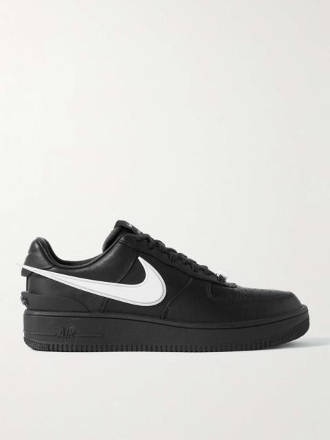 Nike + AMBUSH Air Force 1 Rubber-Trimmed Leather Sneakers