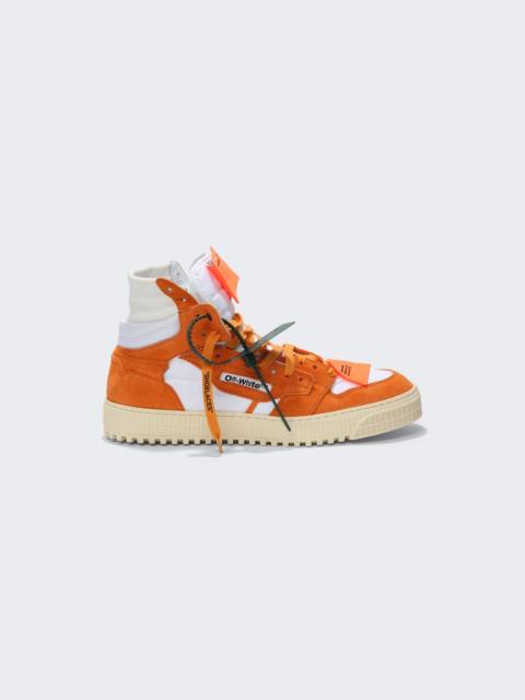 Off-White 3.0 Off-Court Suede and Canvas High-Top Sneakers White and Orange White and Orange
