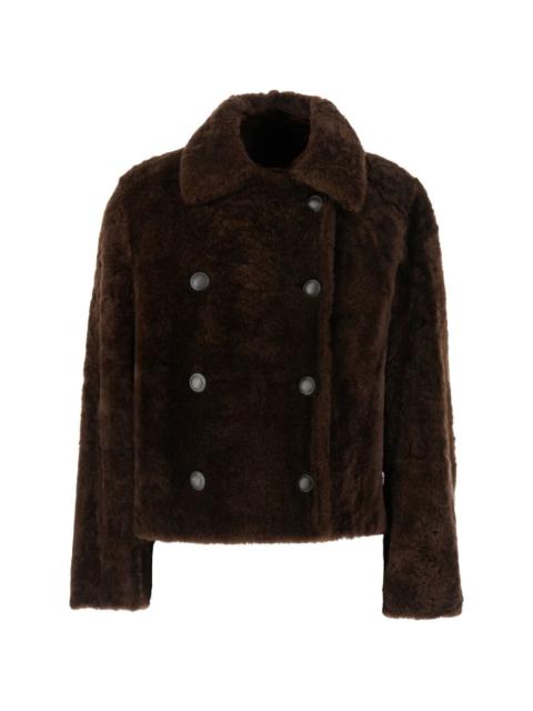 Brunello Cucinelli double-breasted shearling coat