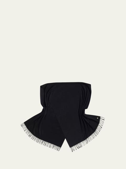 Loro Piana Cashmere Fringe-Trim Opera Stole