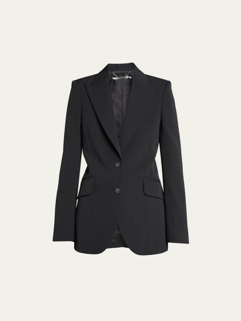 Stella McCartney Single-Breasted Fitted Wool-Blend Blazer