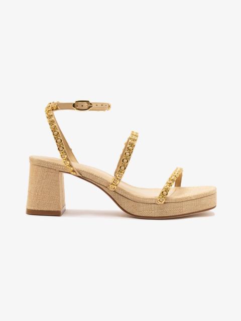 Gio Milanina Sandal In Beige Raffia