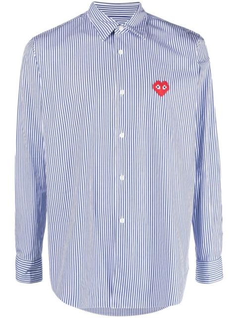 Comme des Garçons PLAY embroidered-logo striped shirt