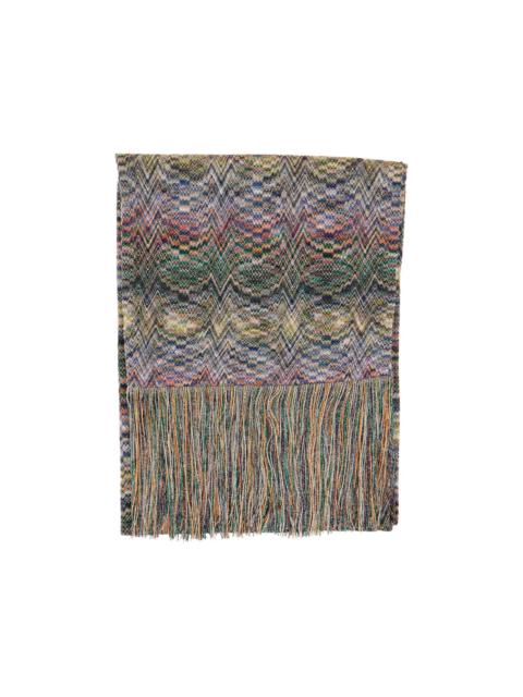Missoni zigzag fringed scarf